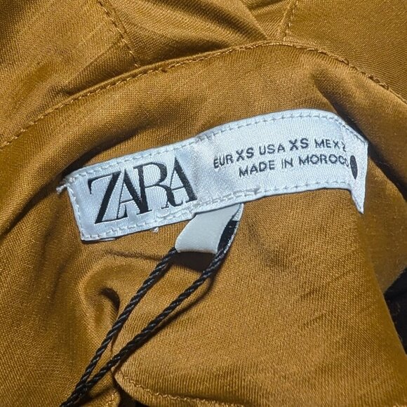 NWT Zara | Zara Woman Draped Satin Top - Picture 4 of 11